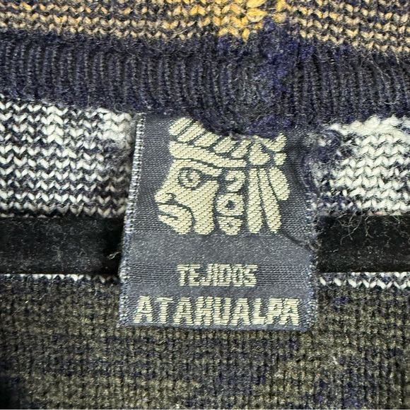 Tejidos Atahualpa Deer Aztec Print XL Wool Hoodie Zip Up - Picture 14 of 14